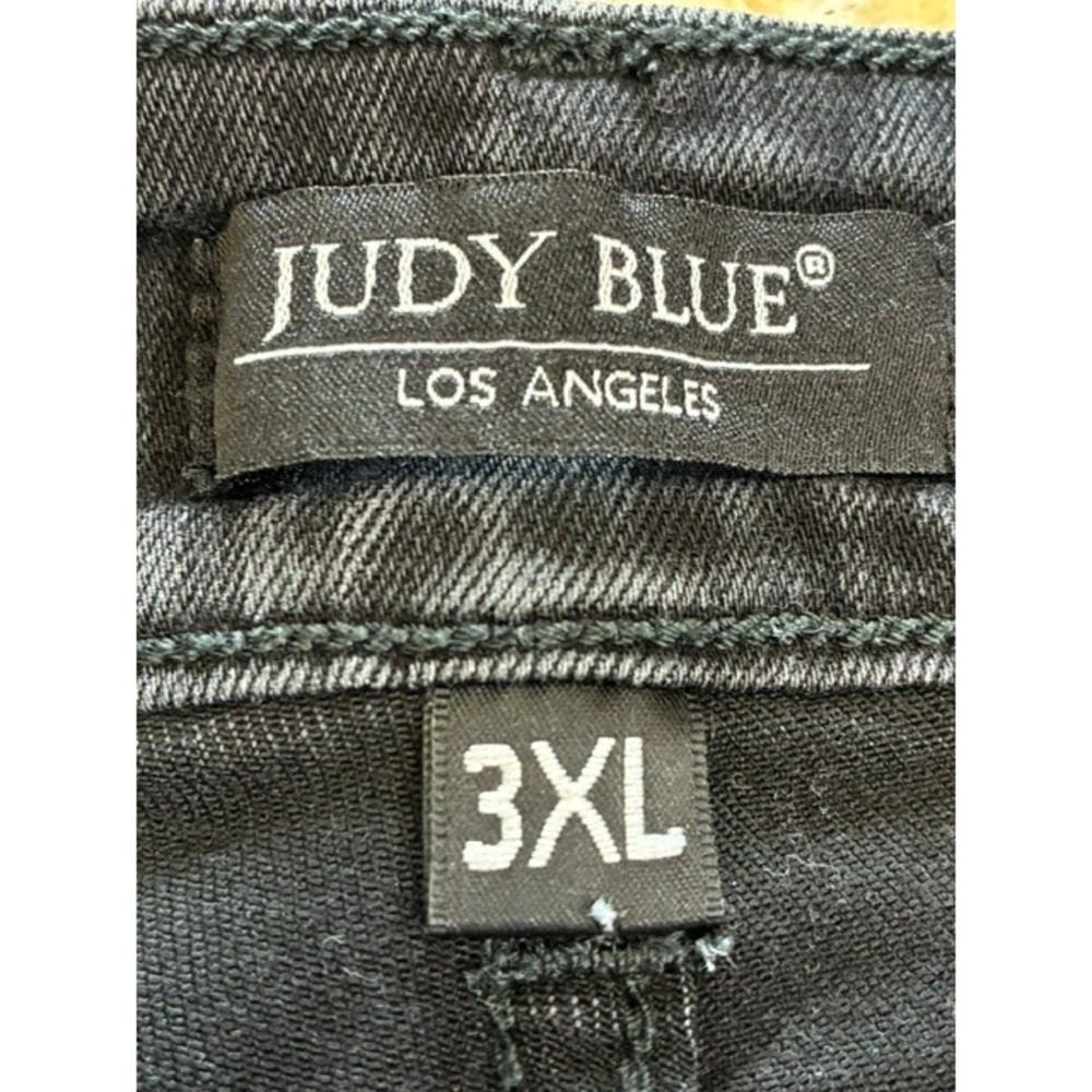 Judy Blue Denim Shorts Womens 3XL Black Excellent JB15003BK-PL Stretch Jean - Picture 7 of 8